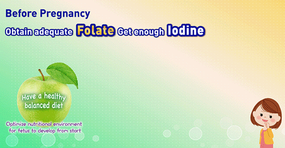 Before Pregnancy - Obtain adequate Folate  Get enough Iodine