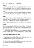 Cover: Measles, Mumps, Rubella and Varicella (MMRV) Vaccine