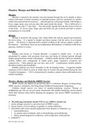 Cover: Measles, Mumps and Rubella (MMR) Vaccine