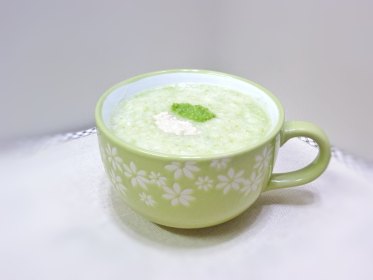 Chicken and green pea congee